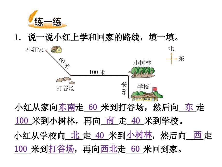 北师大四年级数学上册第5单元 方向与位置_第5页