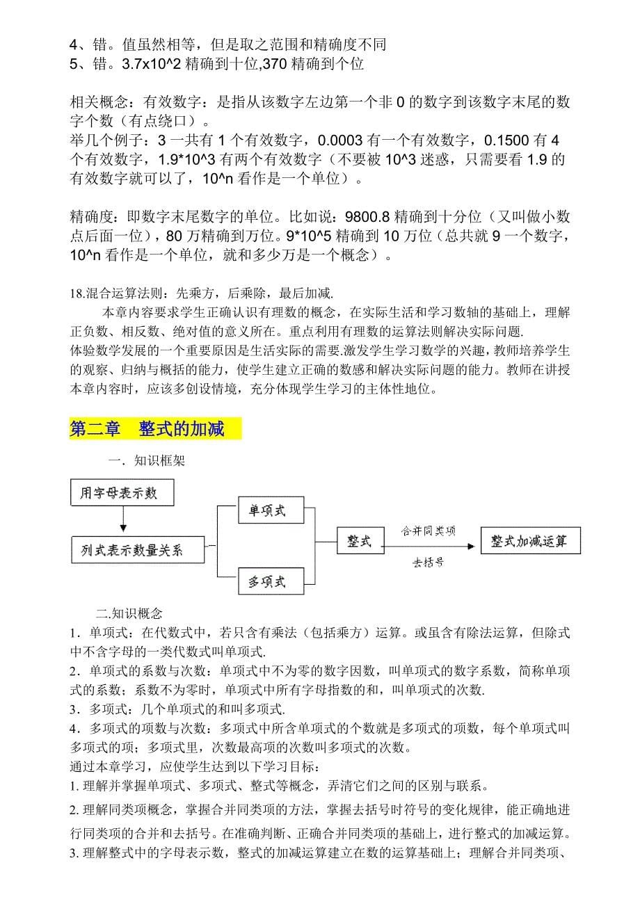 （超详）初中数学易错知识点笔记_第5页