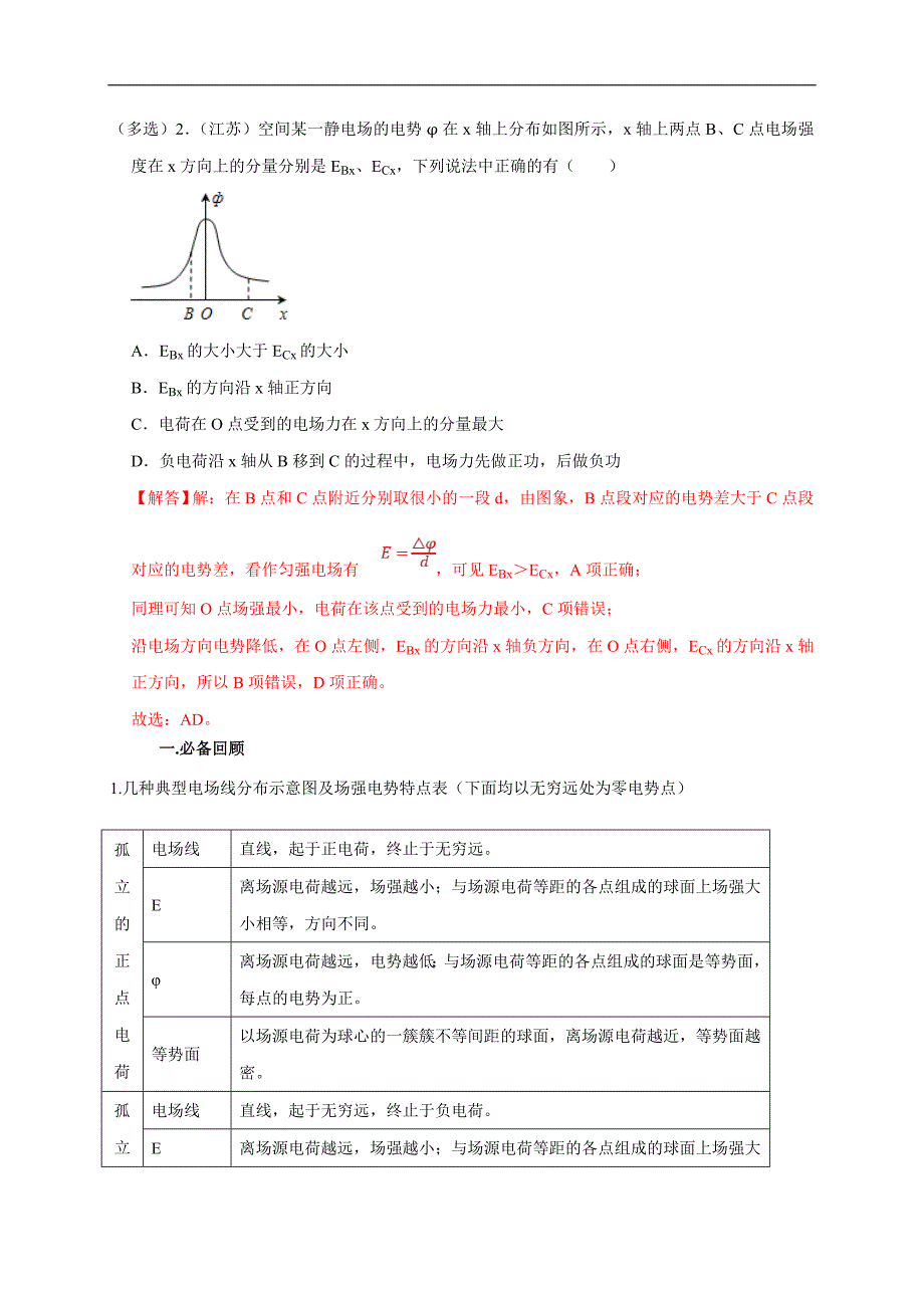 新高考物理一轮复习刷题练习第50讲 电场中的图像（含解析）_第2页