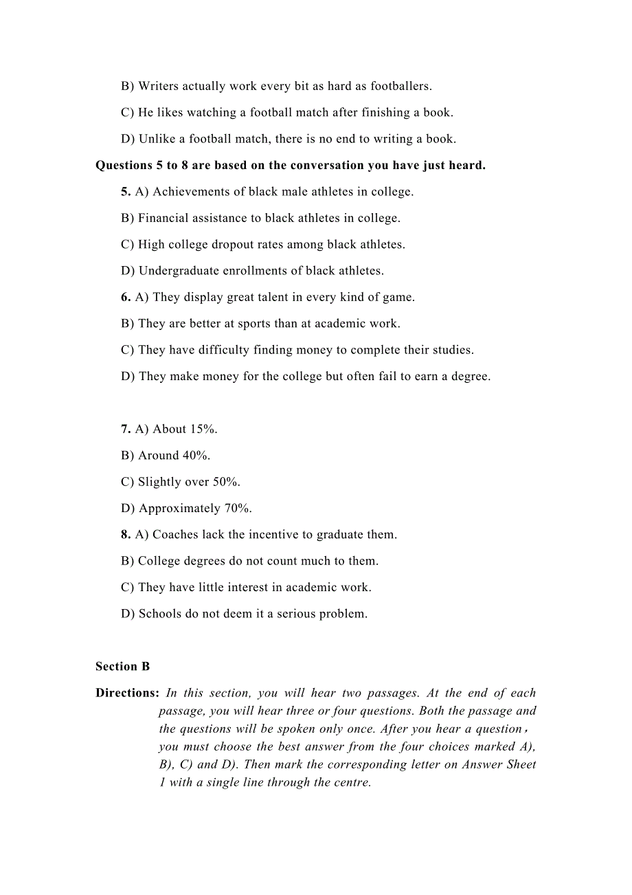 卷一 2017年6月英语六级真题及答案_第2页