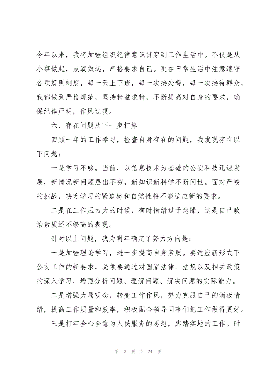 2023年警察年终个人工作总结范文8篇_第3页