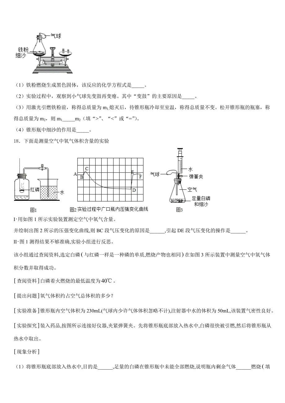 北京临川学校2023-2024学年化学九上期中考试模拟试题含答案_第5页