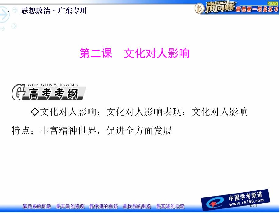 第三部分-必修3-第一单元-第二课-文化对人的影响市公开课一等奖省赛课微课金奖PPT课件_第1页