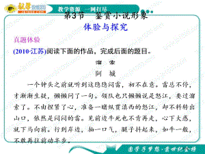 高考语文复习小说阅读省公开课金奖全国赛课一等奖微课获奖PPT课件