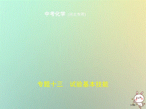 中考化学复习专题十三实验基本技能试卷部分市赛课公开课一等奖省名师优质课获奖PPT课件