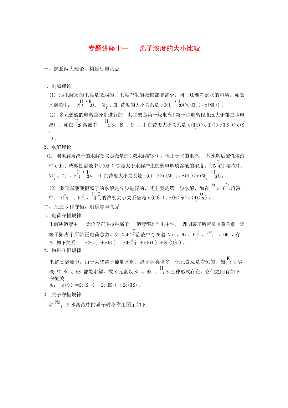 高三化学一轮复习习题专题讲座十一高中教育_第1页