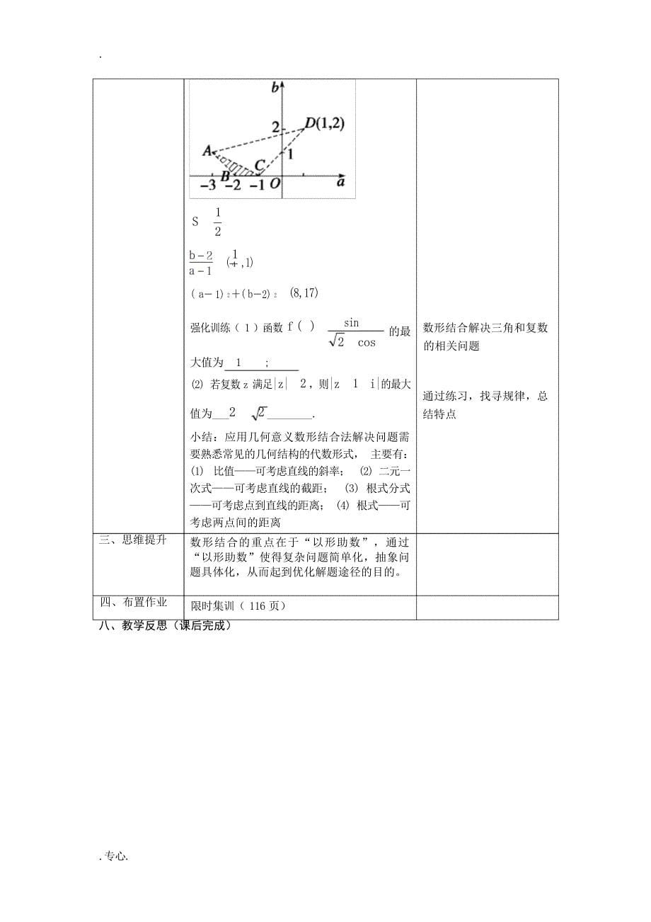 高考数学复习 数形结合教案人教版高三全册数学教案中学学案_第5页