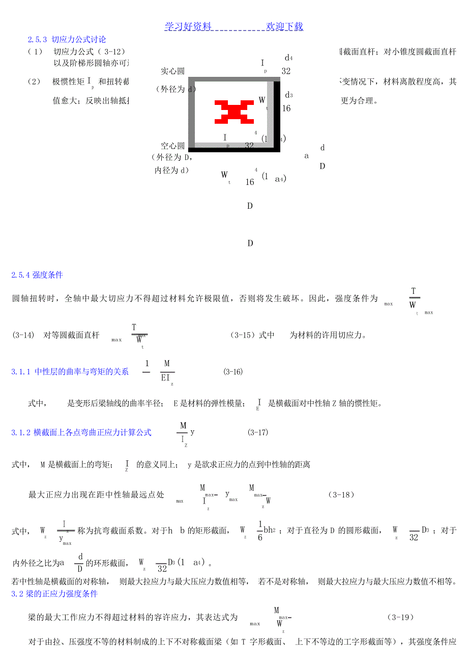 材料力学重点公式复习大学_第4页