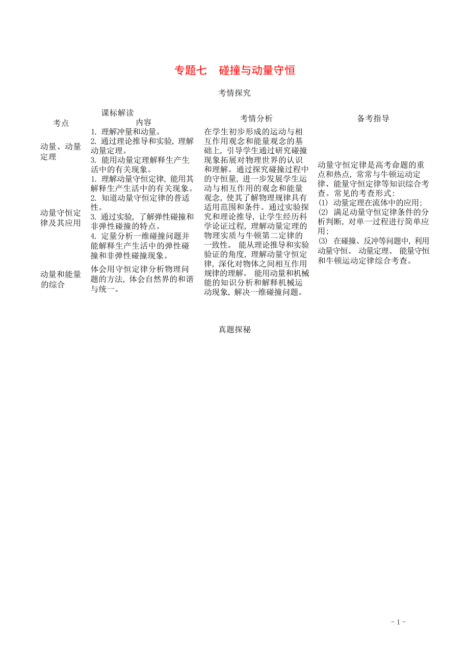 高考物理一轮复习专题七碰撞与动量守恒精练高考_第1页