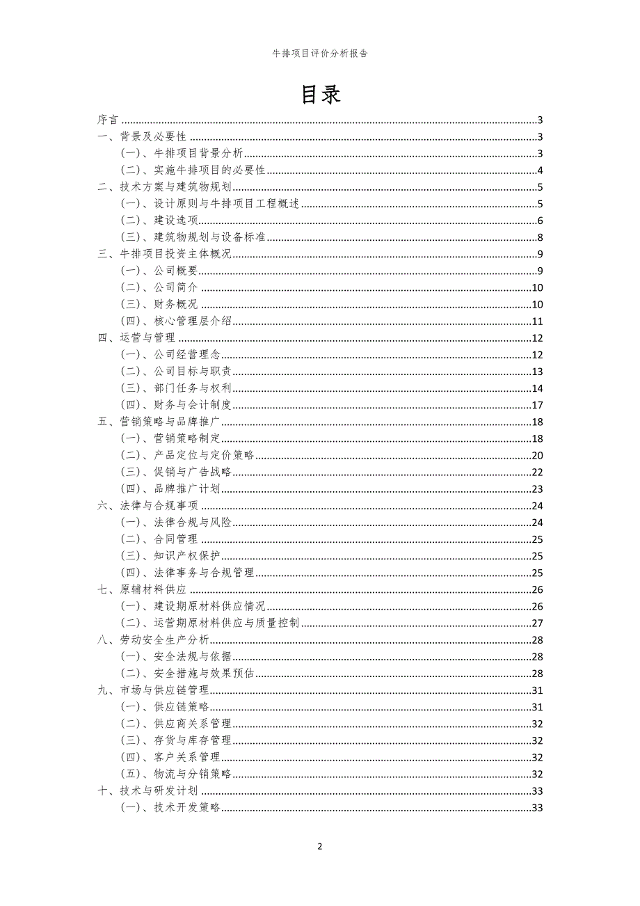 牛排项目评价分析报告_第2页