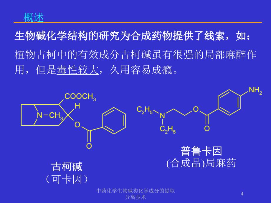 中药化学生物碱类化学成分的提取分离技术培训课件_第4页