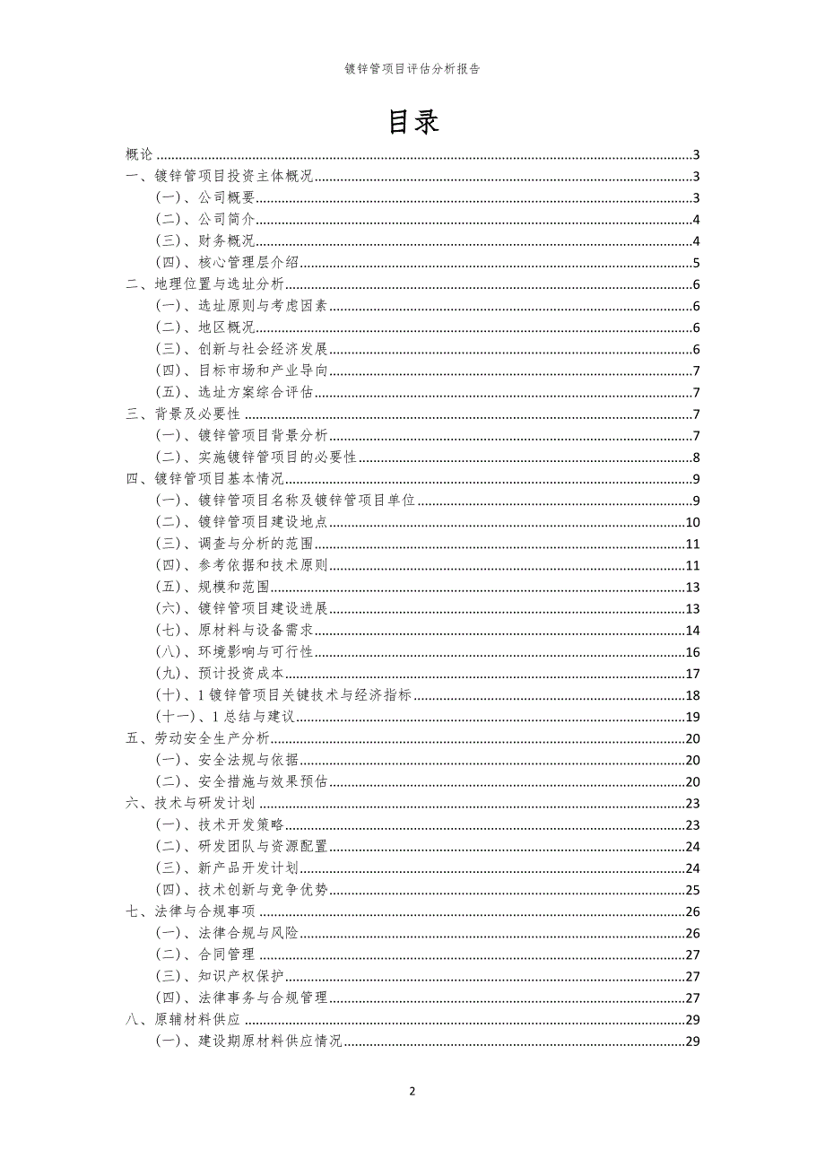 2023年镀锌管项目评估分析报告_第2页