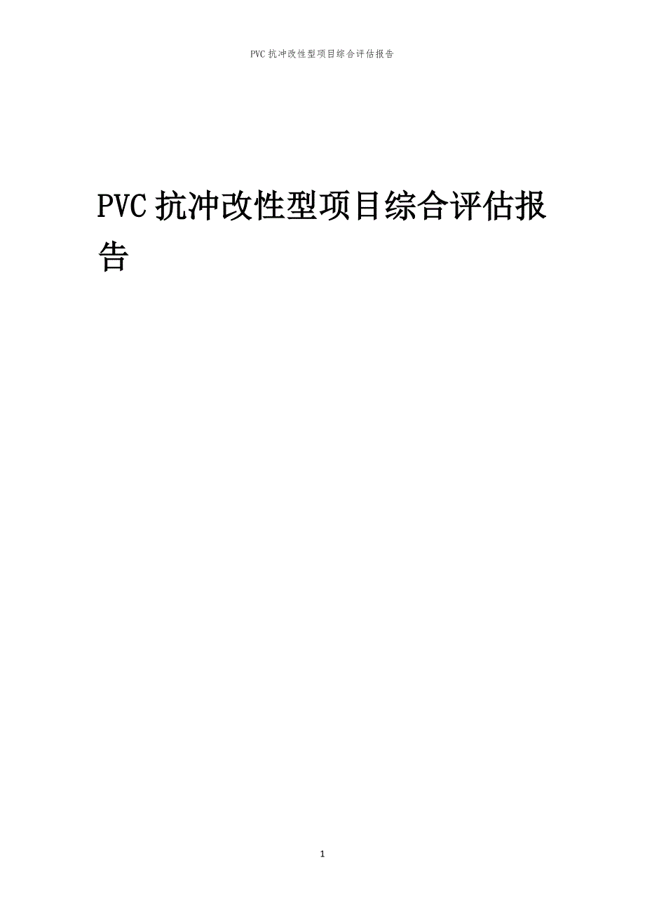 PVC抗冲改性型项目综合评估报告_第1页