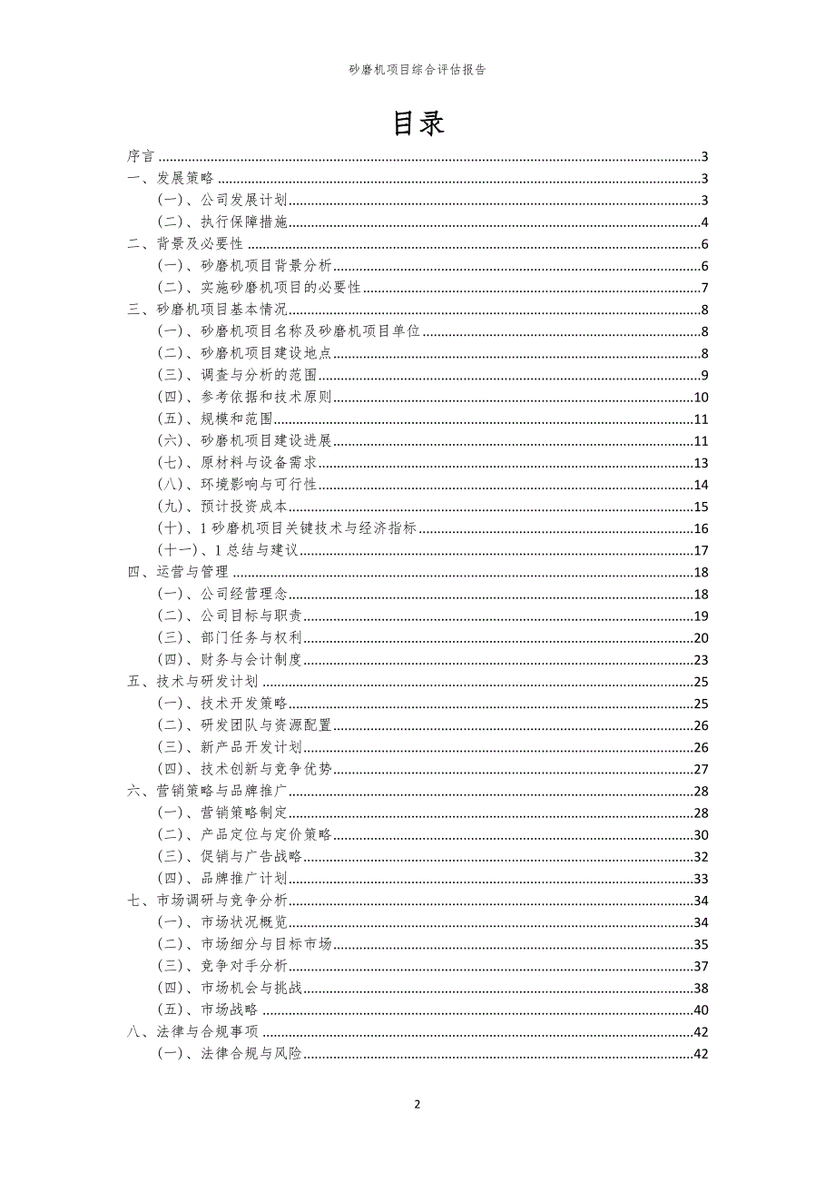 砂磨机项目综合评估报告_第2页