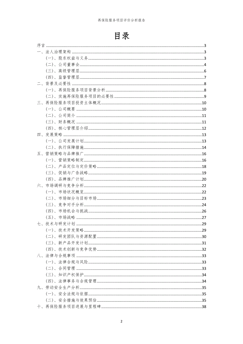 再保险服务项目评价分析报告_第2页