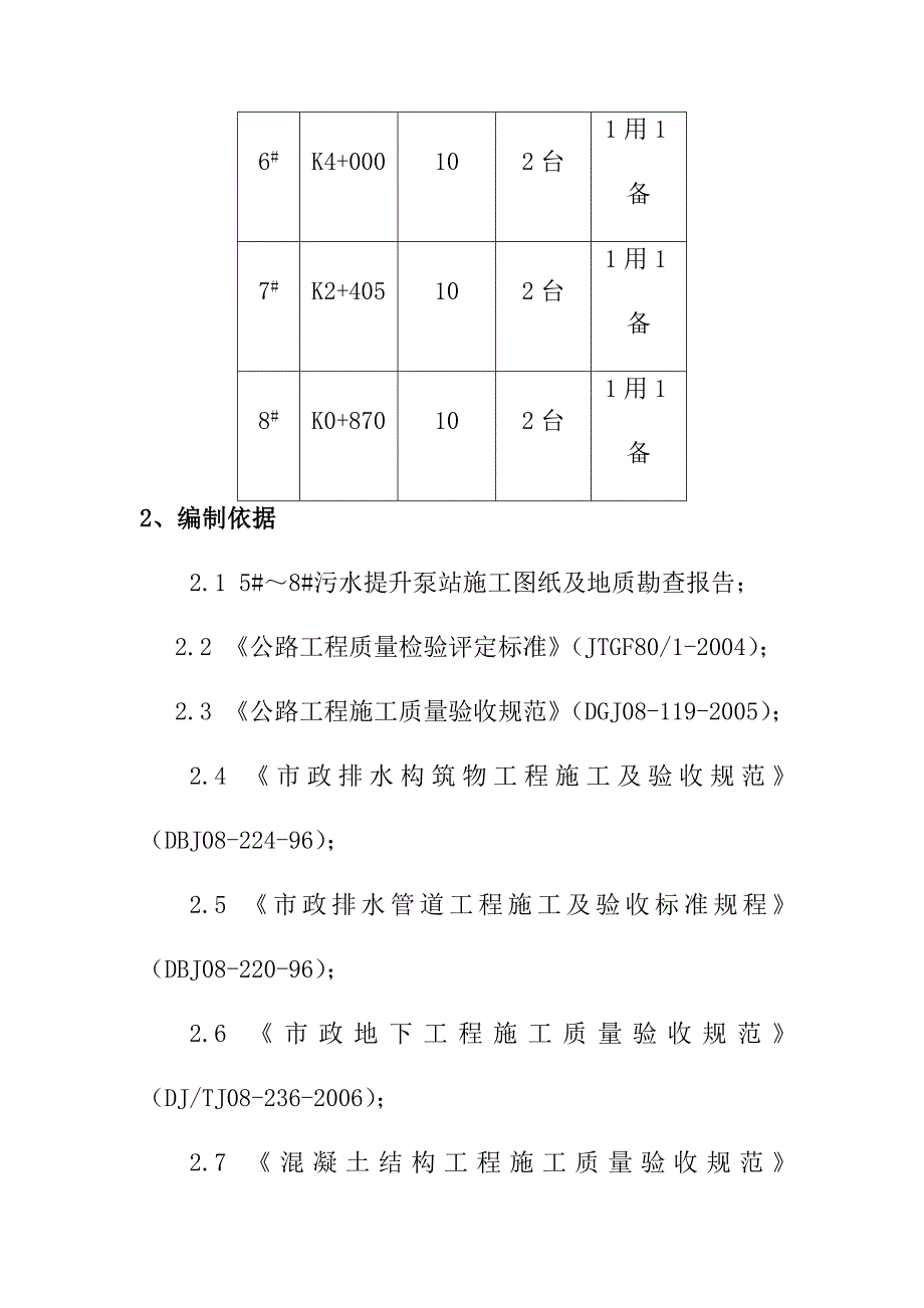 公路改建工程污水提升泵站施工总体概况_第3页