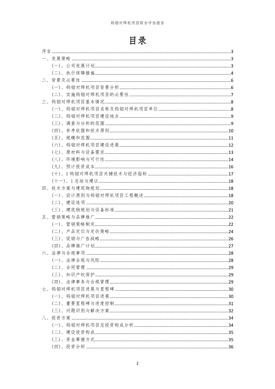 钨钼对焊机项目综合评估报告_第2页