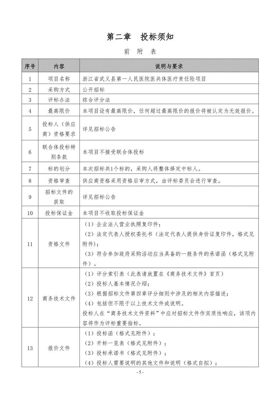 医院医共体医疗责任险项目招标文件_第5页