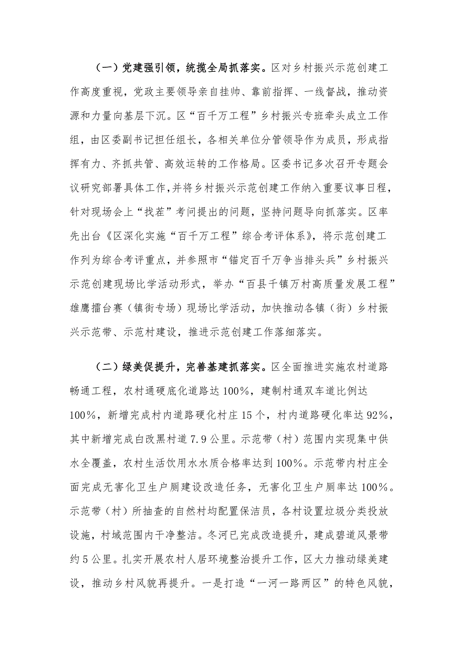 市乡村振兴示范创建现场比学活动“回头看”核查工作情况的报告_第2页