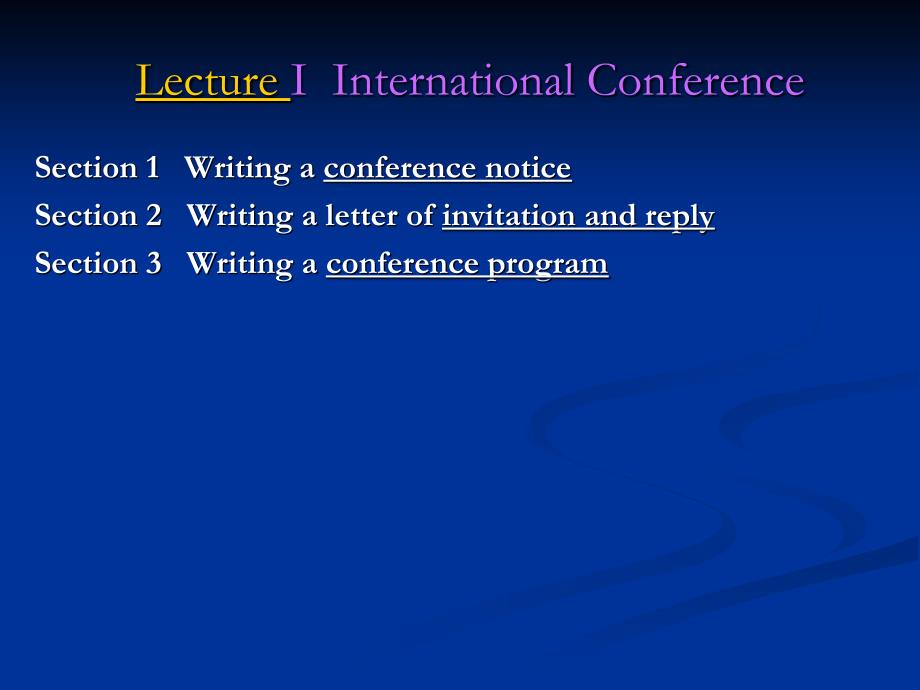 Lecture IInternational Conference_第1页