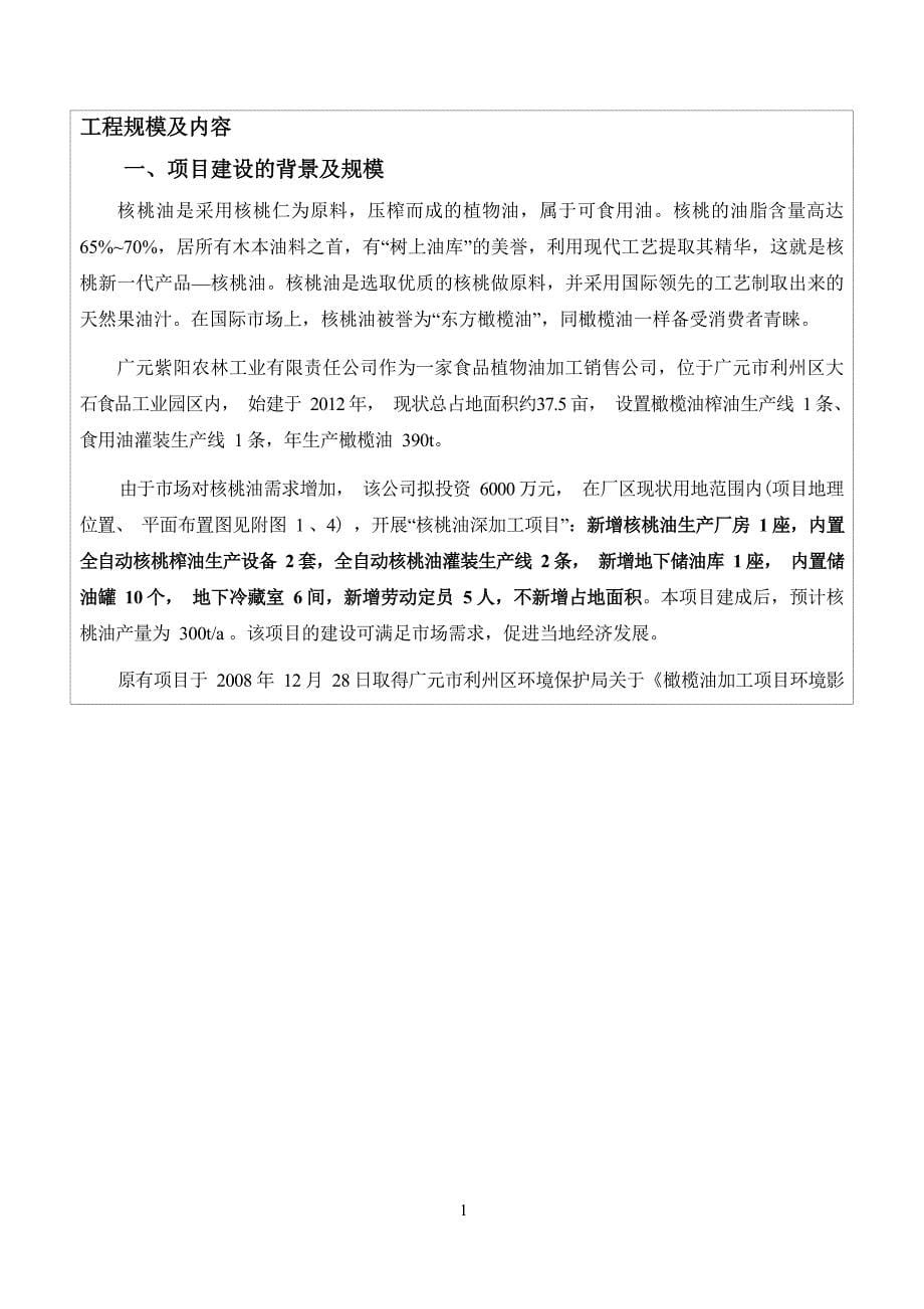 广元紫阳农林工业有限责任公司核桃油深加工项目环境影响报告_第5页
