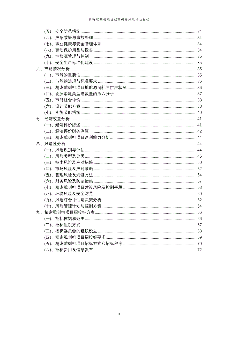 精密雕刻机项目招商引资风险评估报告_第3页