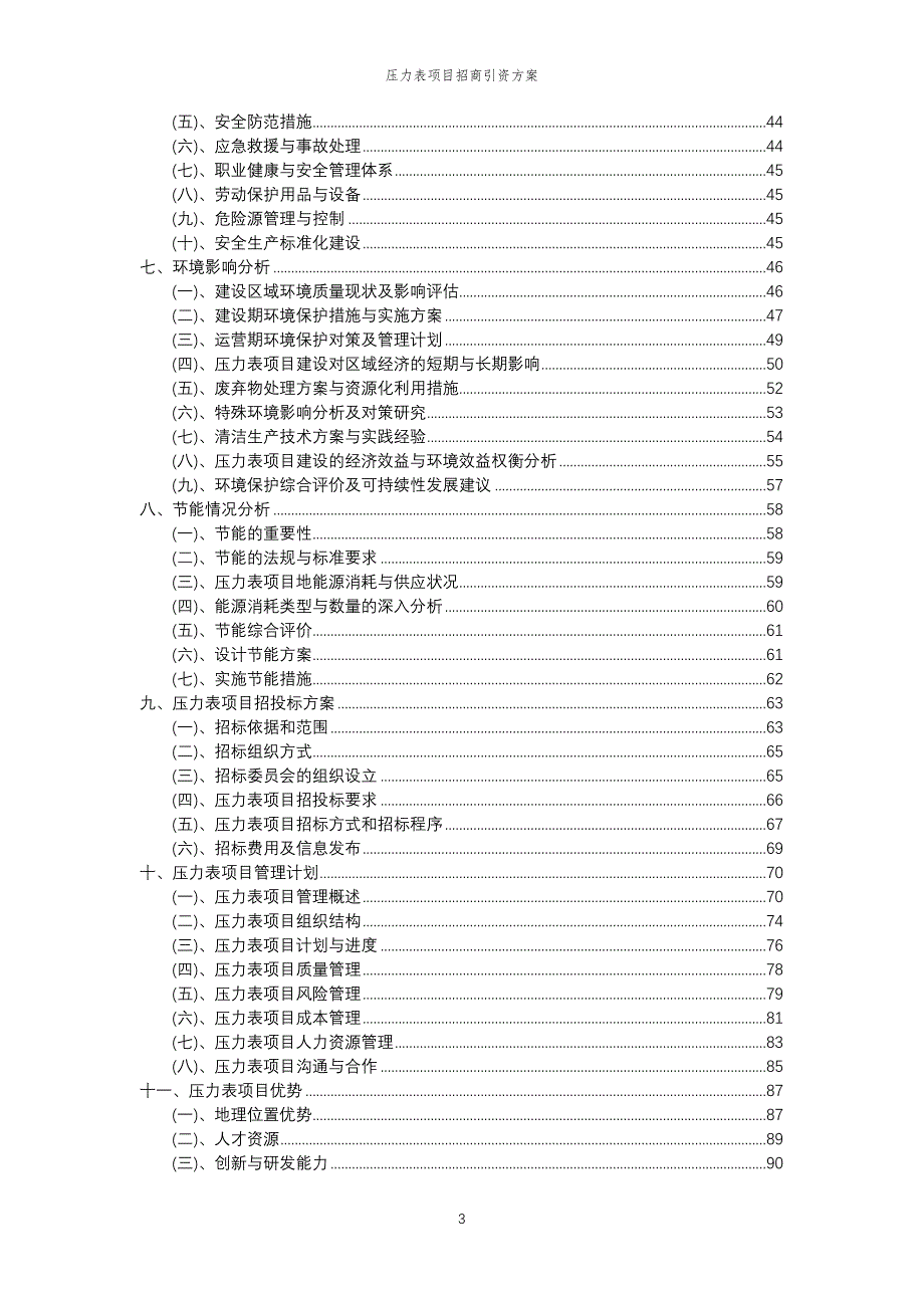 压力表项目招商引资方案_第3页