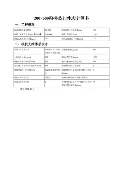 200x500梁模板(扣件式)计算书