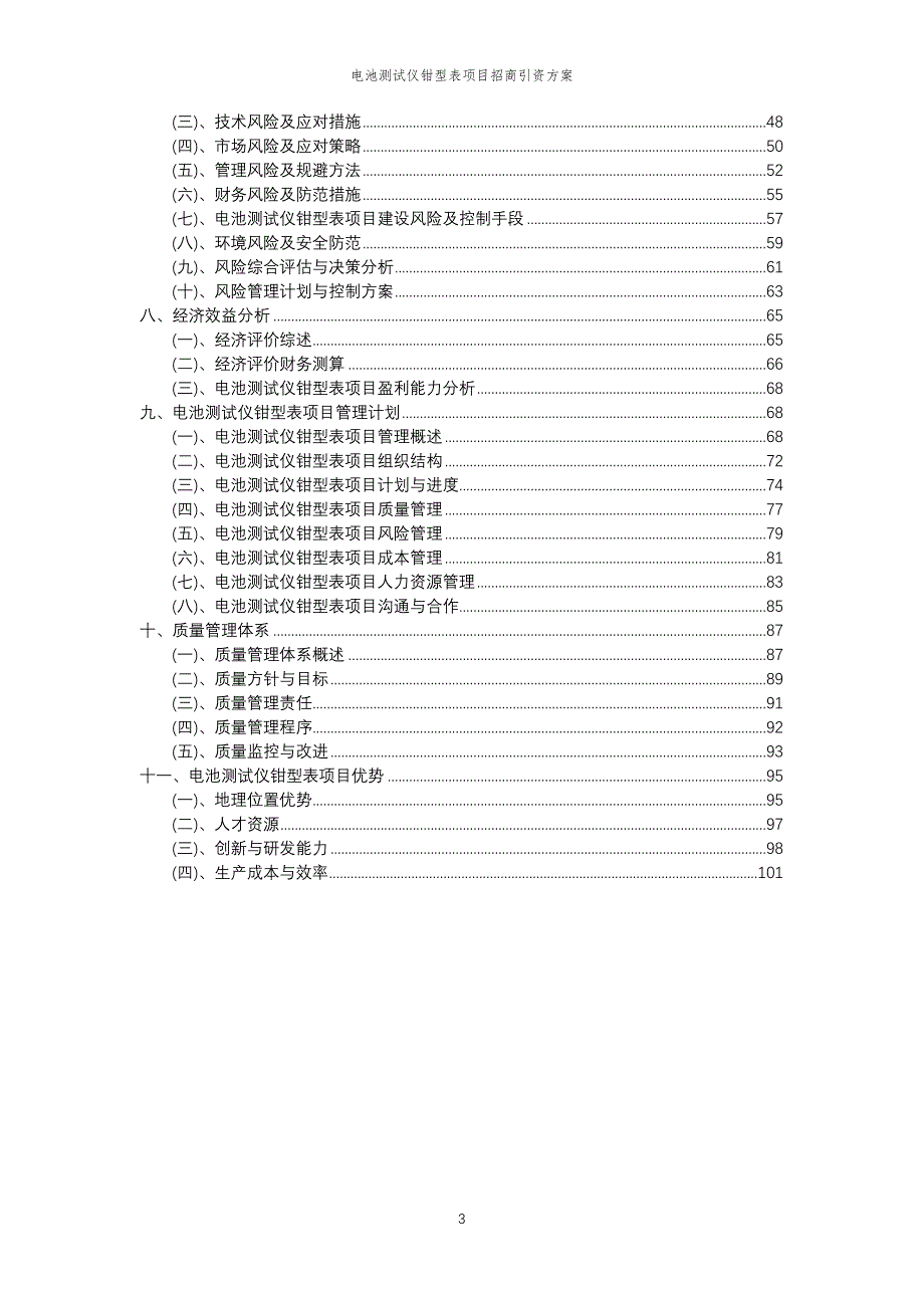 电池测试仪钳型表项目招商引资方案_第3页