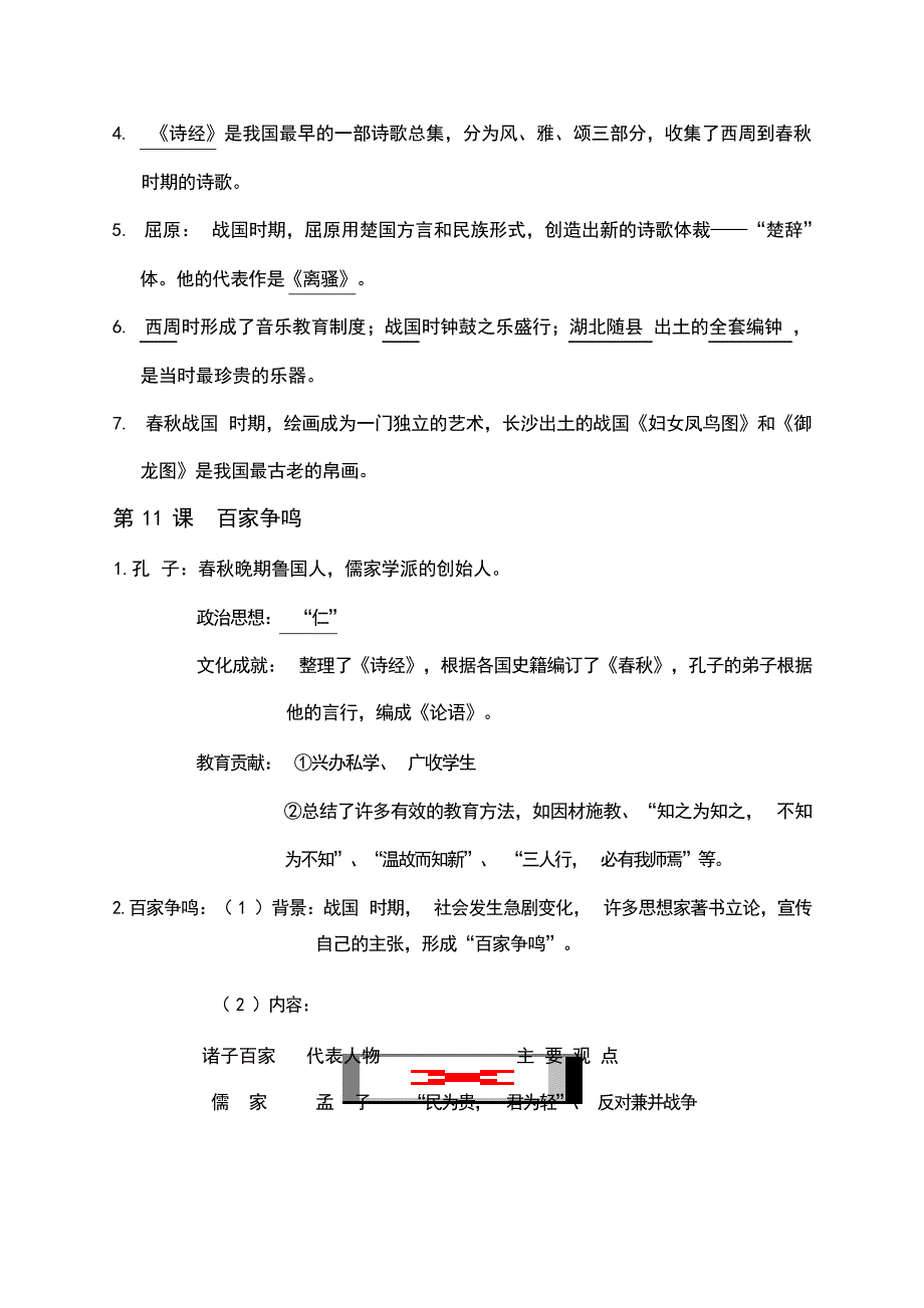 七年级上册历史复习资料中学学案_第4页