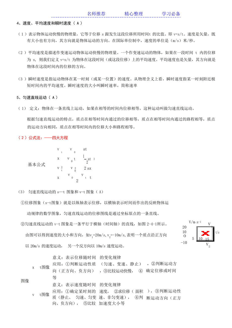 高一物理期末考试知识点复习提纲1高中教育_第2页