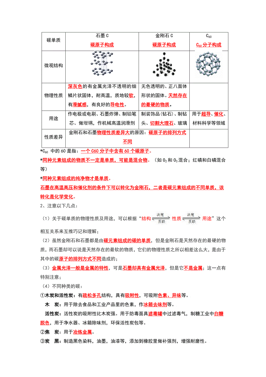 2023年中考化学一轮复习考点精讲-第6单元碳和碳的氧化物_第2页