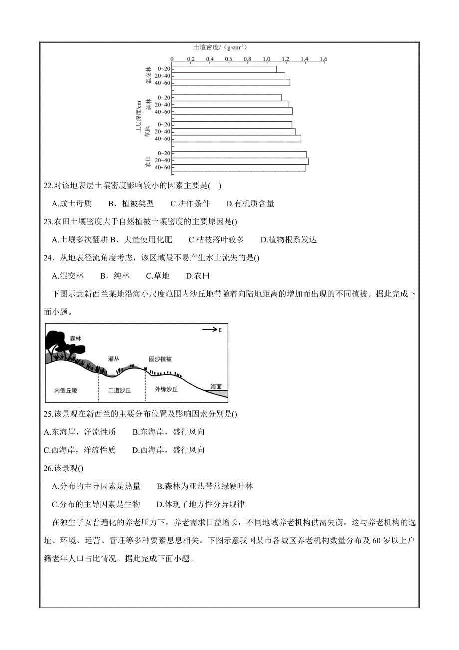 河北省武邑中学2023-2024学年高三上学期12月期中考地理Word版含解析_第5页