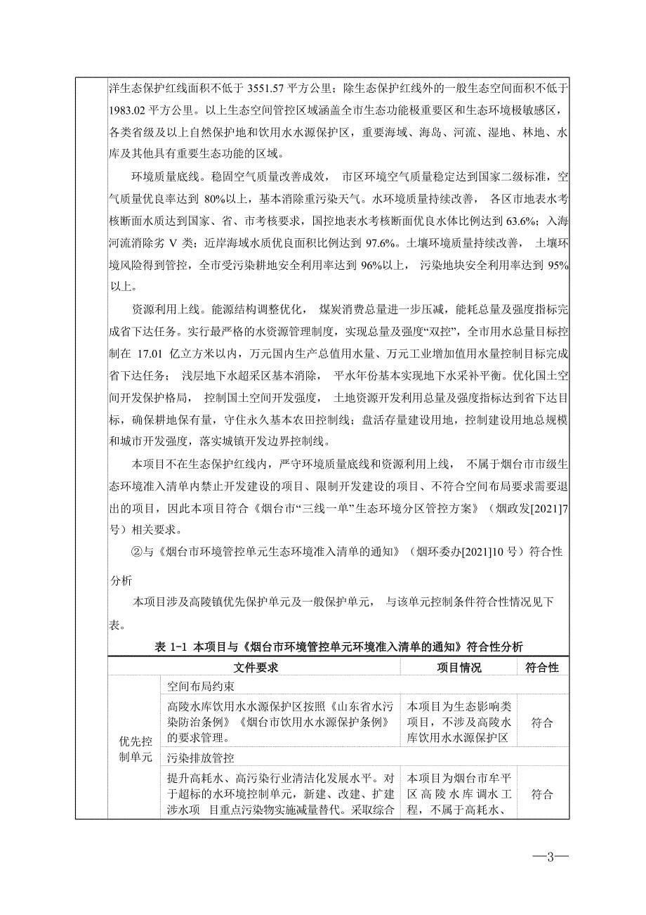烟台市牟平区高陵水库调水工程环评报告表_第5页