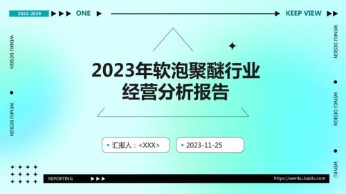 2023年软泡聚醚行业经营分析报告