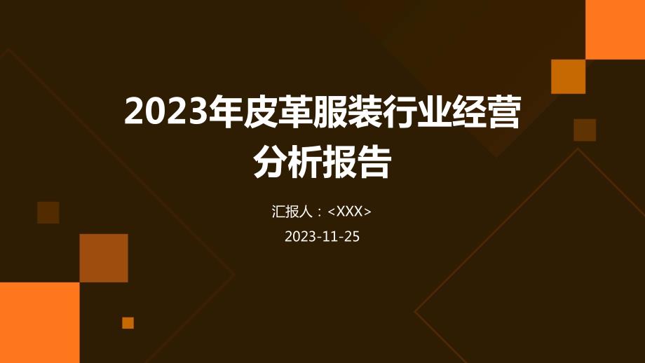 2023年皮革服装行业经营分析报告_第1页