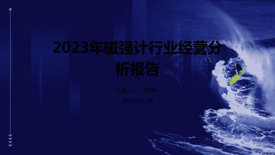 2023年磁强计行业经营分析报告_第1页