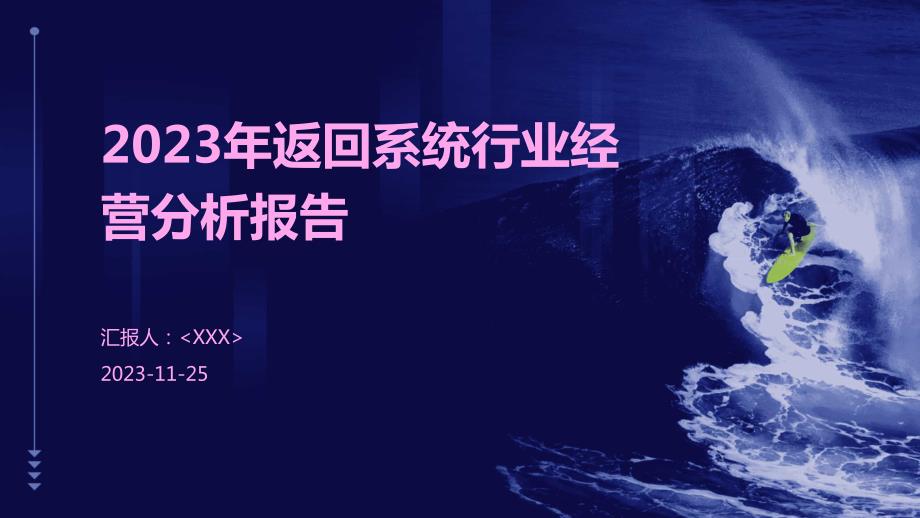 2023年返回系统行业经营分析报告_第1页