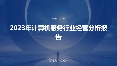 2023年计算机服务行业经营分析报告