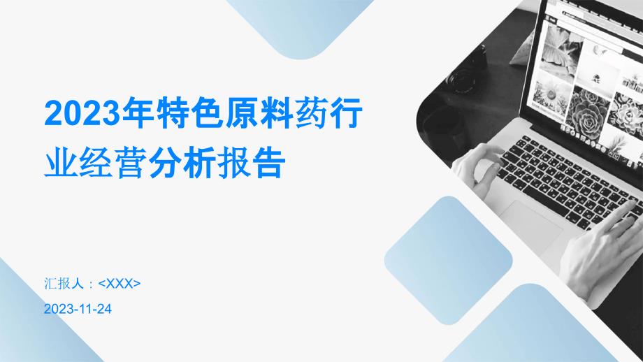 2023年特色原料药行业经营分析报告_第1页