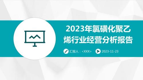 2023年氯磺化聚乙烯行业经营分析报告