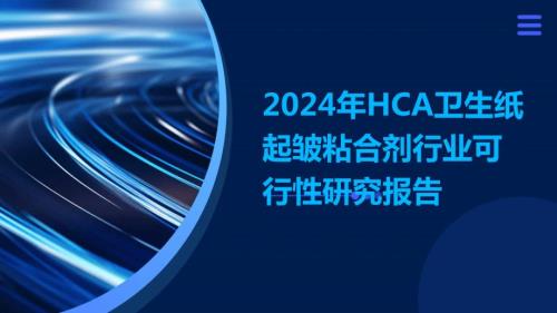 2024年HCA卫生纸起皱粘合剂行业可行性研究报告