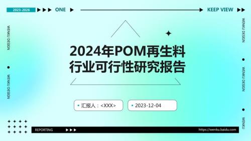 2024年POM再生料行业可行性研究报告