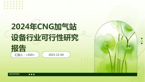 2024年CNG加气站设备行业可行性研究报告