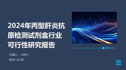 2024年丙型肝炎抗原检测试剂盒行业可行性研究报告