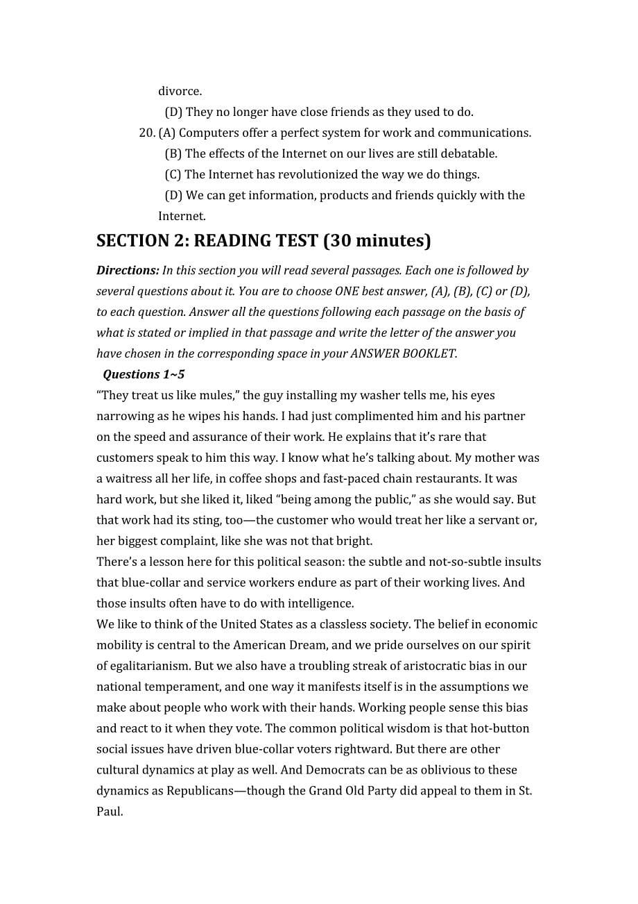 上海英语高级口译证书实考试卷（2009.03）_第5页