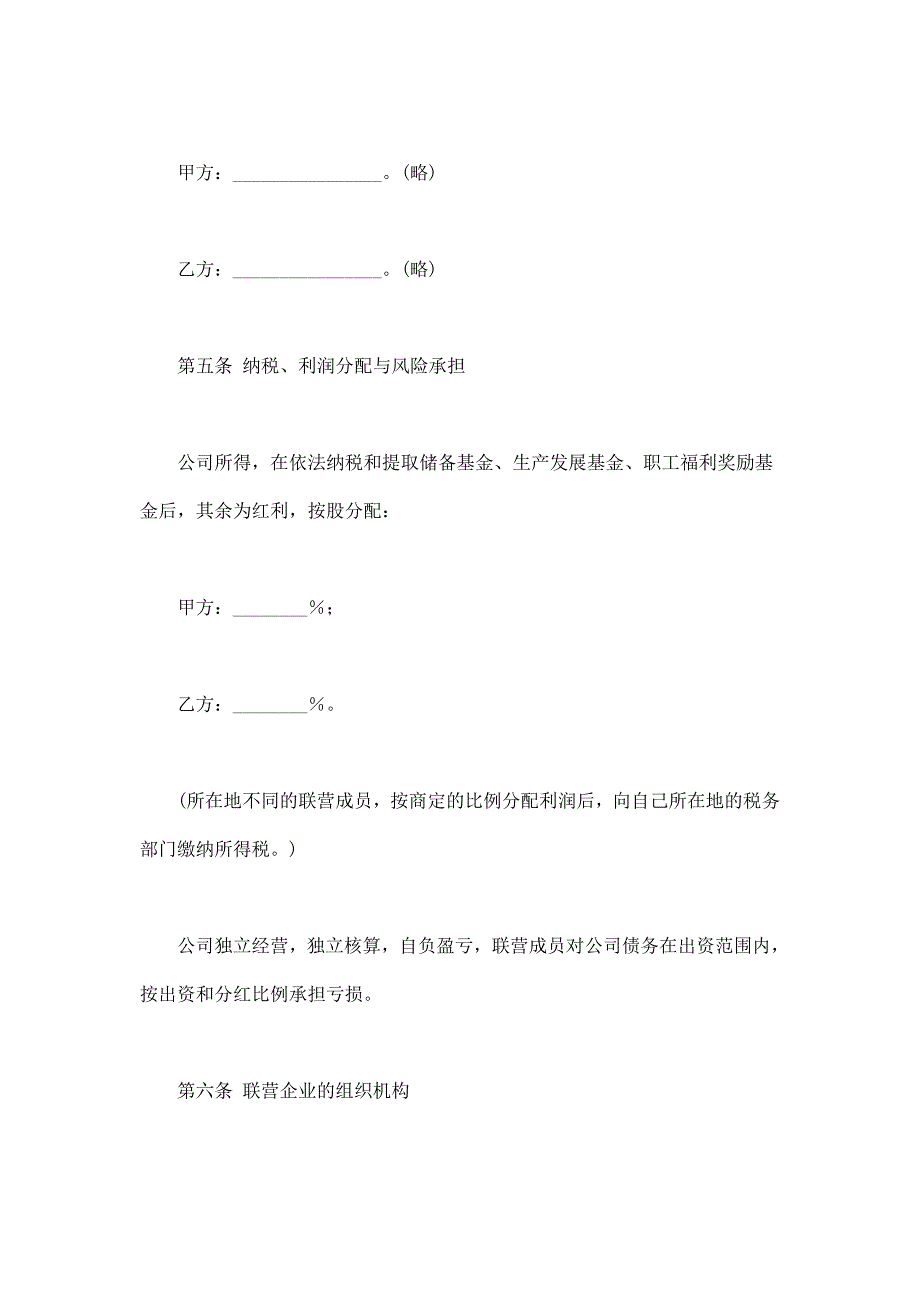 2024年新版联营合同（1）（长期适用）_第4页