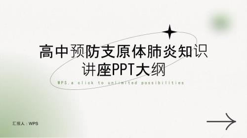 高中预防支原体肺炎知识讲座PPT模板