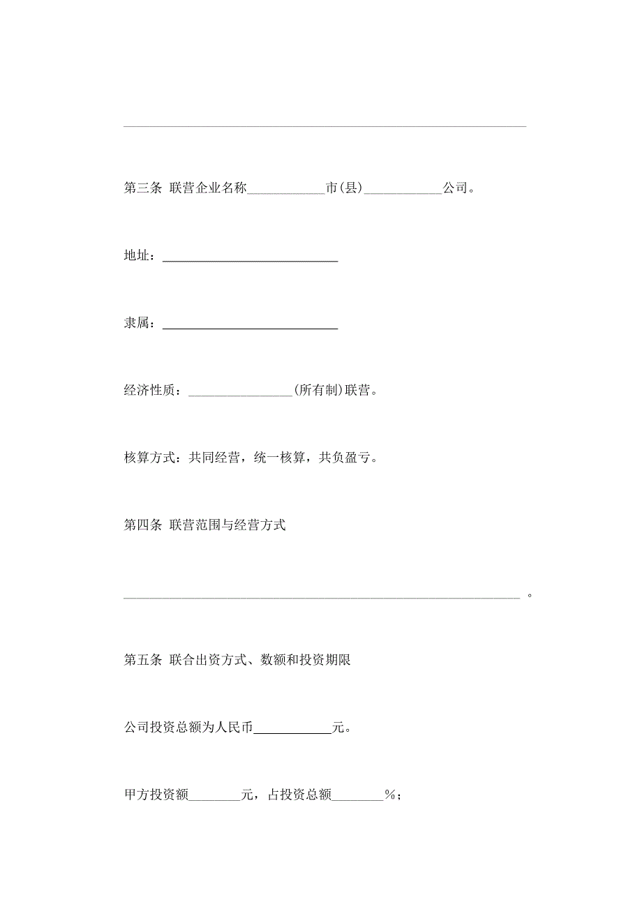 2024年新版联营合同（2）（长期适用）_第2页