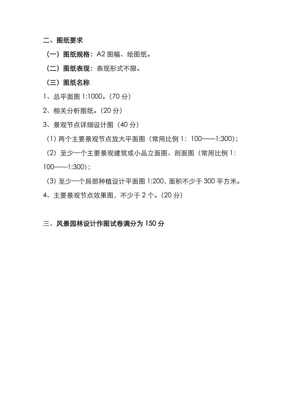 昆明理工大学2021年[风景园林设计作图]考研真题_第2页